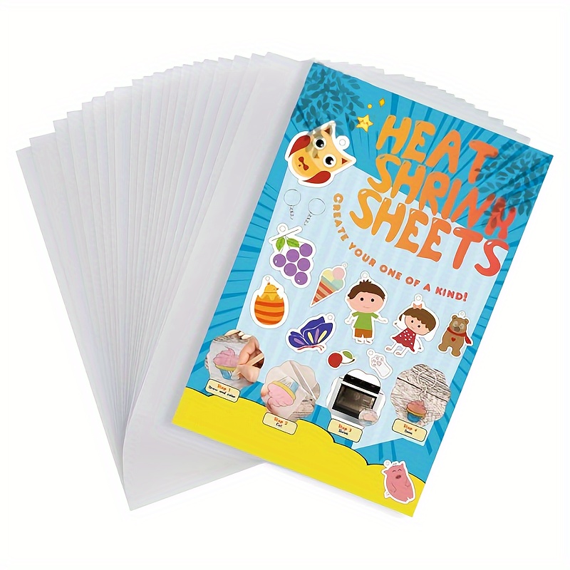 Shrink Plastic Sheets, Shrink Art Paper Shrink Film Sheets Frosted For Kids  Creative Craft, Create Your Own Earrings, Necklace, Keychains (A5 Size)