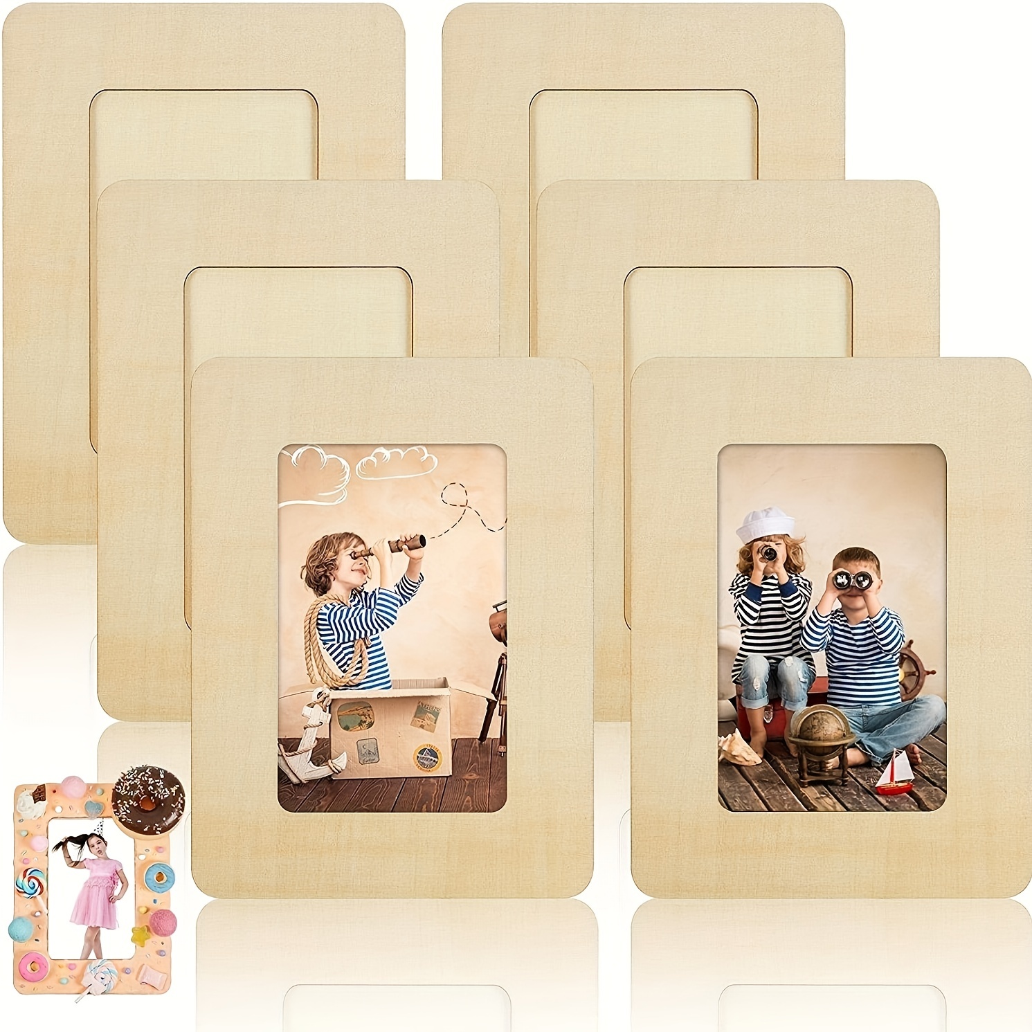 4x6'' Wood Grain Photo Frame With Stand, Perfect For Home, Room Decoration,  Business Graduation Gifts, Festival Gifts