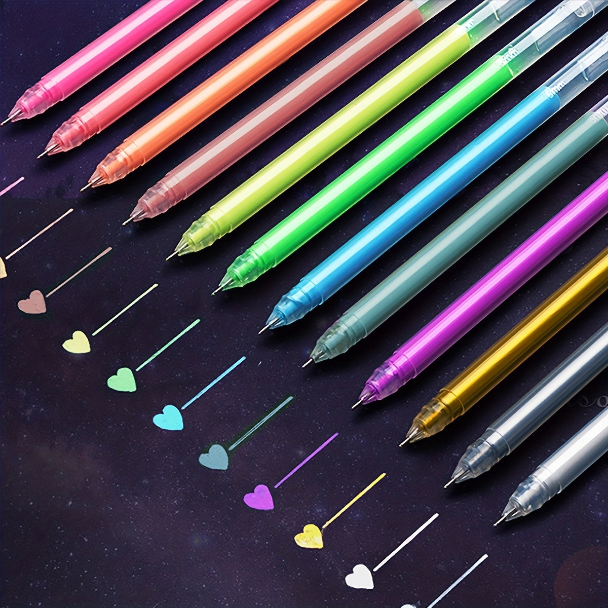 Vibrant And Colorful Effortless Writing Colored Pens Set - Temu