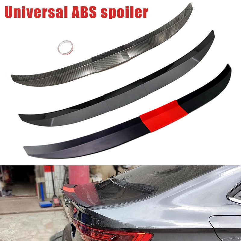 Universal Spoiler Carbon Fiber Look Mini Rear Trunk Spoiler Wing Boot Lip  Trim