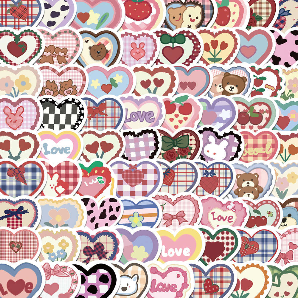  FaCraft Love Sticker,100pcs Scrapbooking Supplies,Valentine's  Day Die-Cut Sticker for Scrapbook Decorative Couple Daily Planner