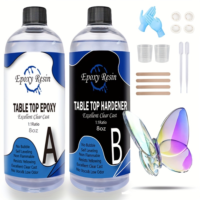 Crystal Clear Epoxy Resin Two Gallon Kit | MAS Tabletop Pro Epoxy Resin Hardener | Two Part Kit for Wood Tabletop Bar T