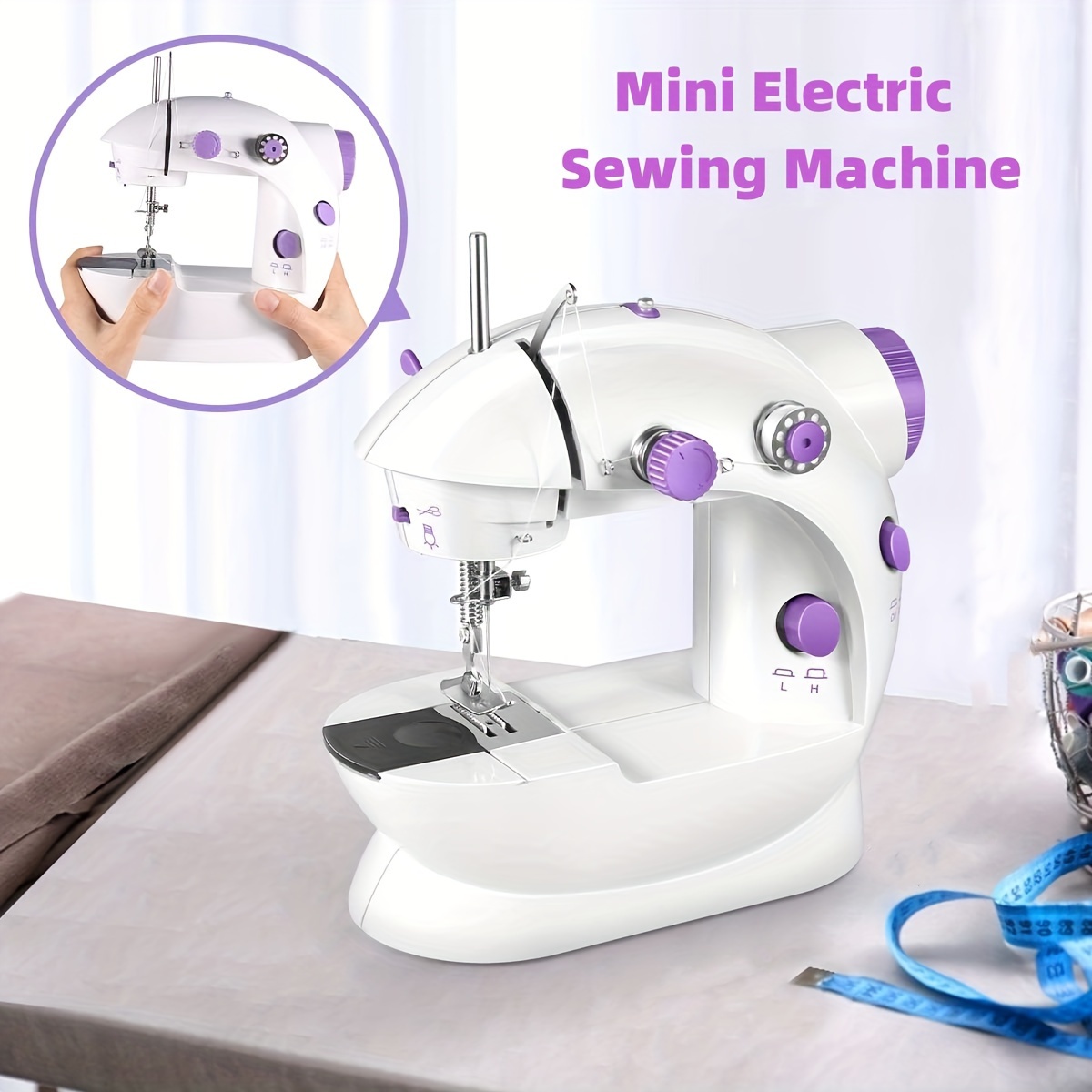 Mini Single Stitch Handheld Sewing Machine Portable Stitch Manual Portable  Sewing Machine for Home Travel Use