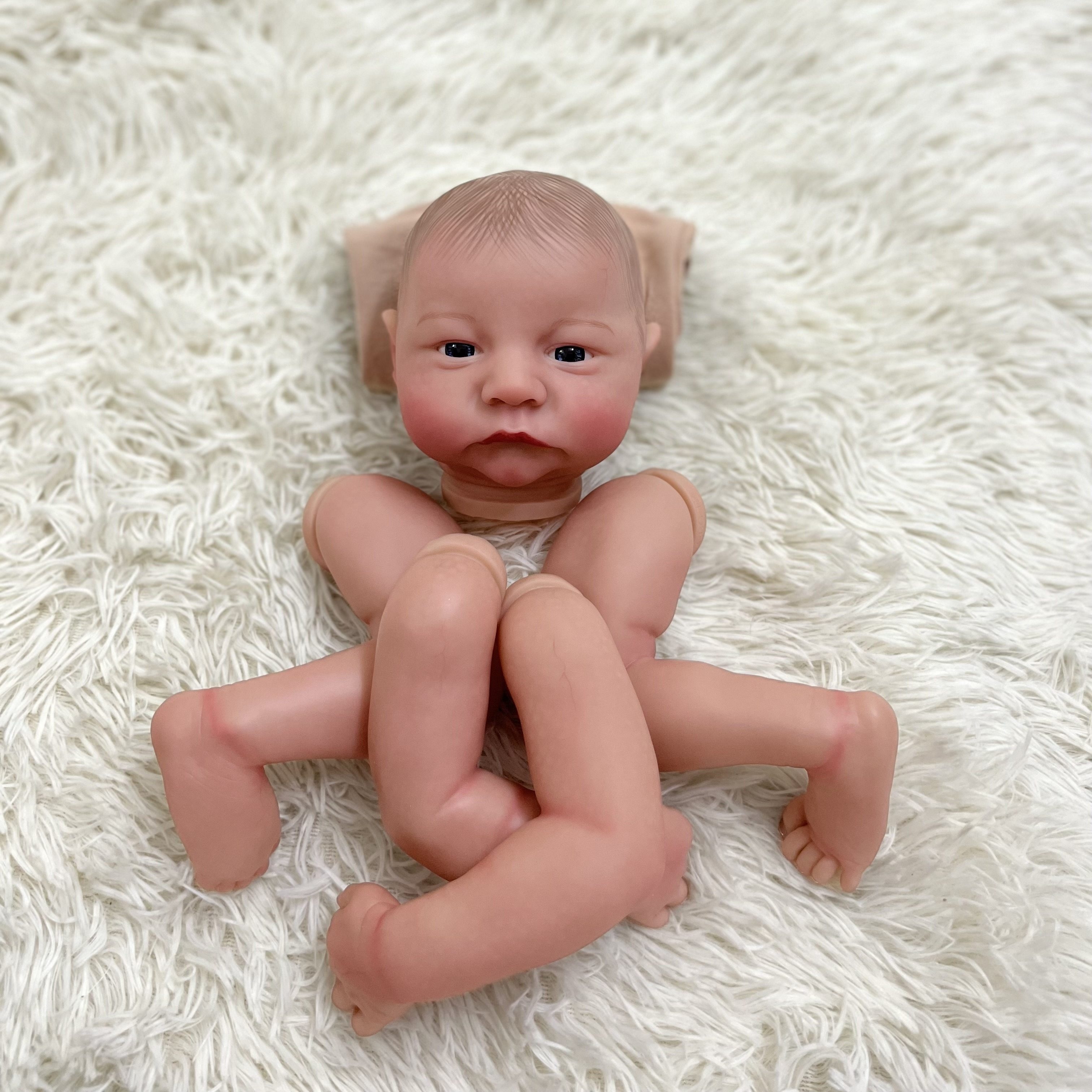 19 Inch Raven Kit Original Size Bebe Reborn Baby Doll Kit Vinyl Unpainted  Unfinished Blank Doll