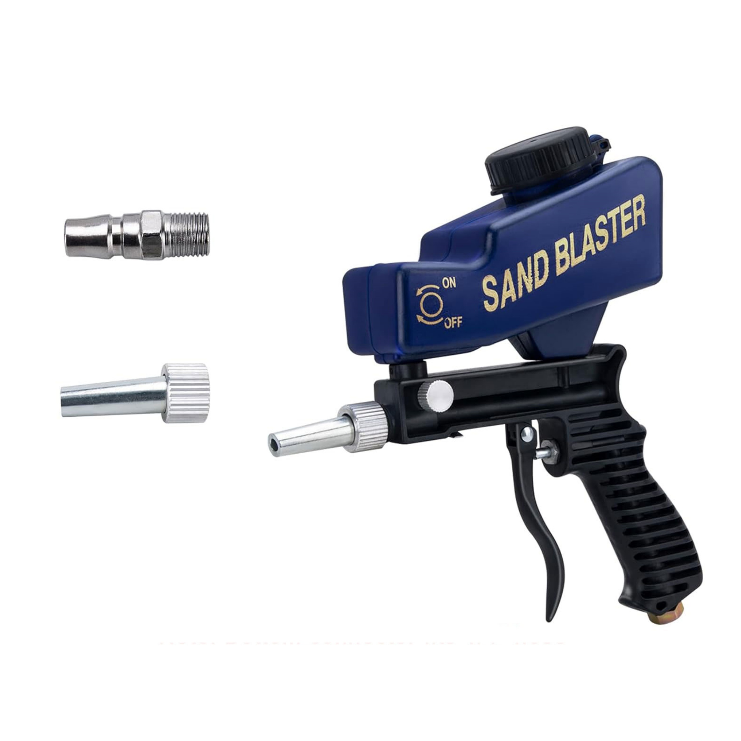 Portable Sand Blaster Kit Sandblaster Rust Remover and Paint Stripper with  Continuous Blasting AS118-2 Media Blaster