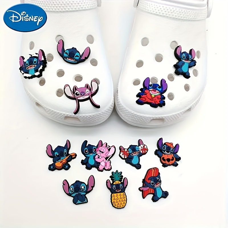10pcs Disney Shoe Charms Anime Croc Charms Accessories Shoe Decoration PVC  Badges for Disney Women Children