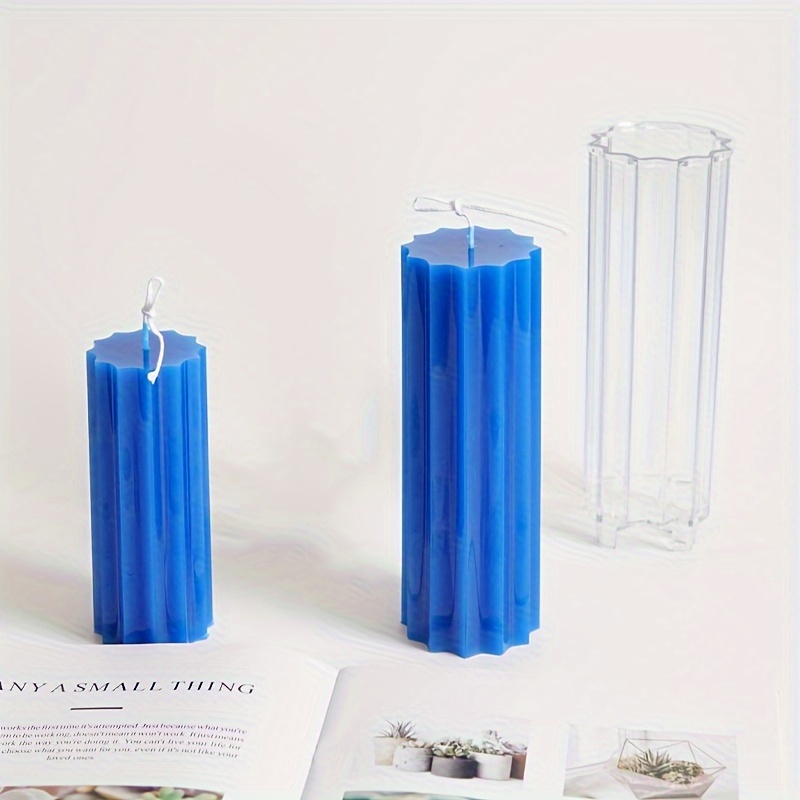 Molde de silicona para velas cilíndricas largas con estampado