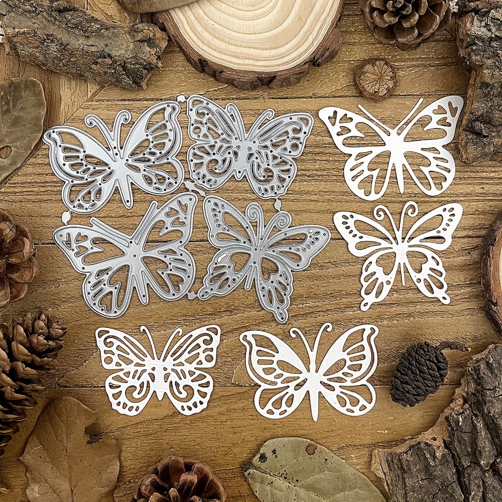 Butterfly Lace Edge Metal Die Cuts for Card Making,Spring Flower Butterfly  Border Card Cutting Dies Cut Stencils DIY Scrapbooking Album Decorative