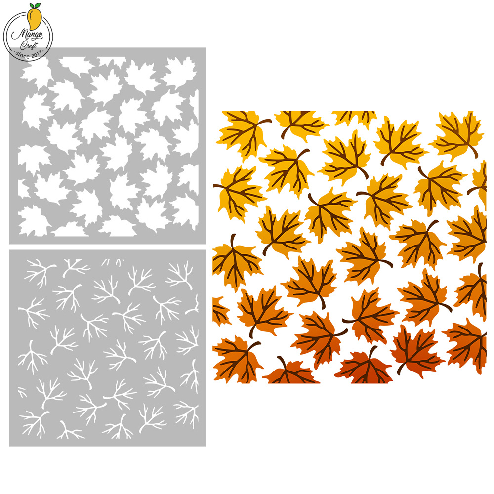 30PCS Fall Stencils 3x3 Reusable Small Thanksgiving Stencil Pumpkin Maple  Leaf Autumn Templates for Painting on Wood, Paper, Board, Cards for