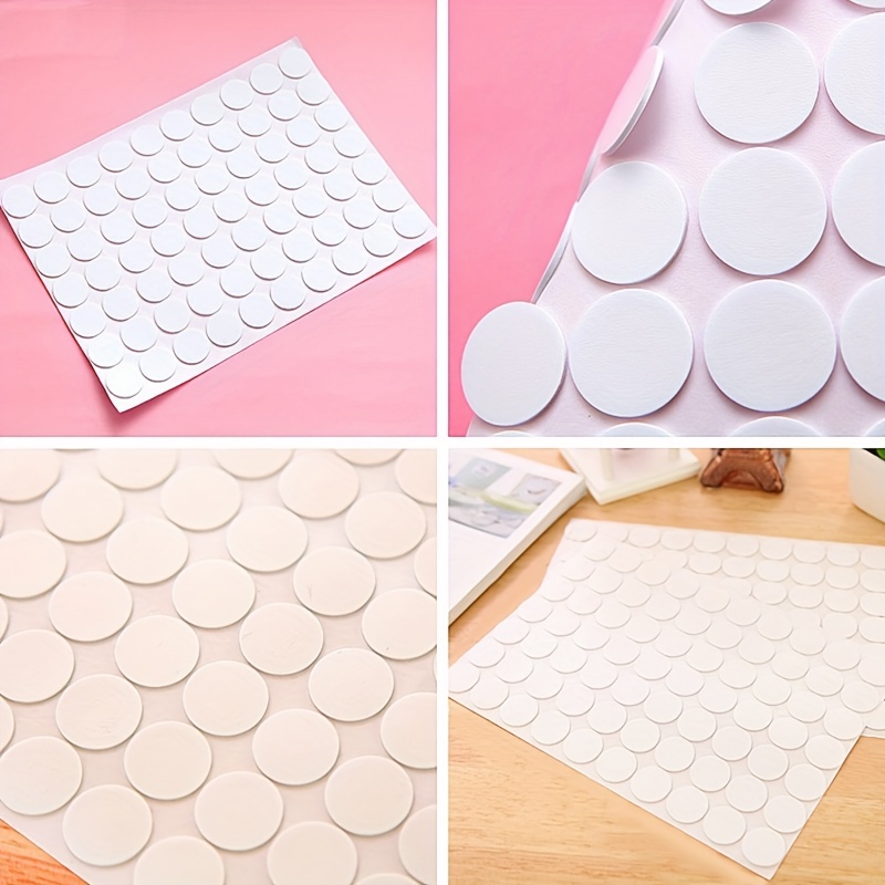 Double-Sided Adhesive Dots Transparent,Double-Sided Tape Stickers Round  Acrylic No Traces Adhesive Sticker Waterproof Adhesive Dots Sticker for  Craft DIY Art Office Supplies (1000, 0.59in/15mm) 