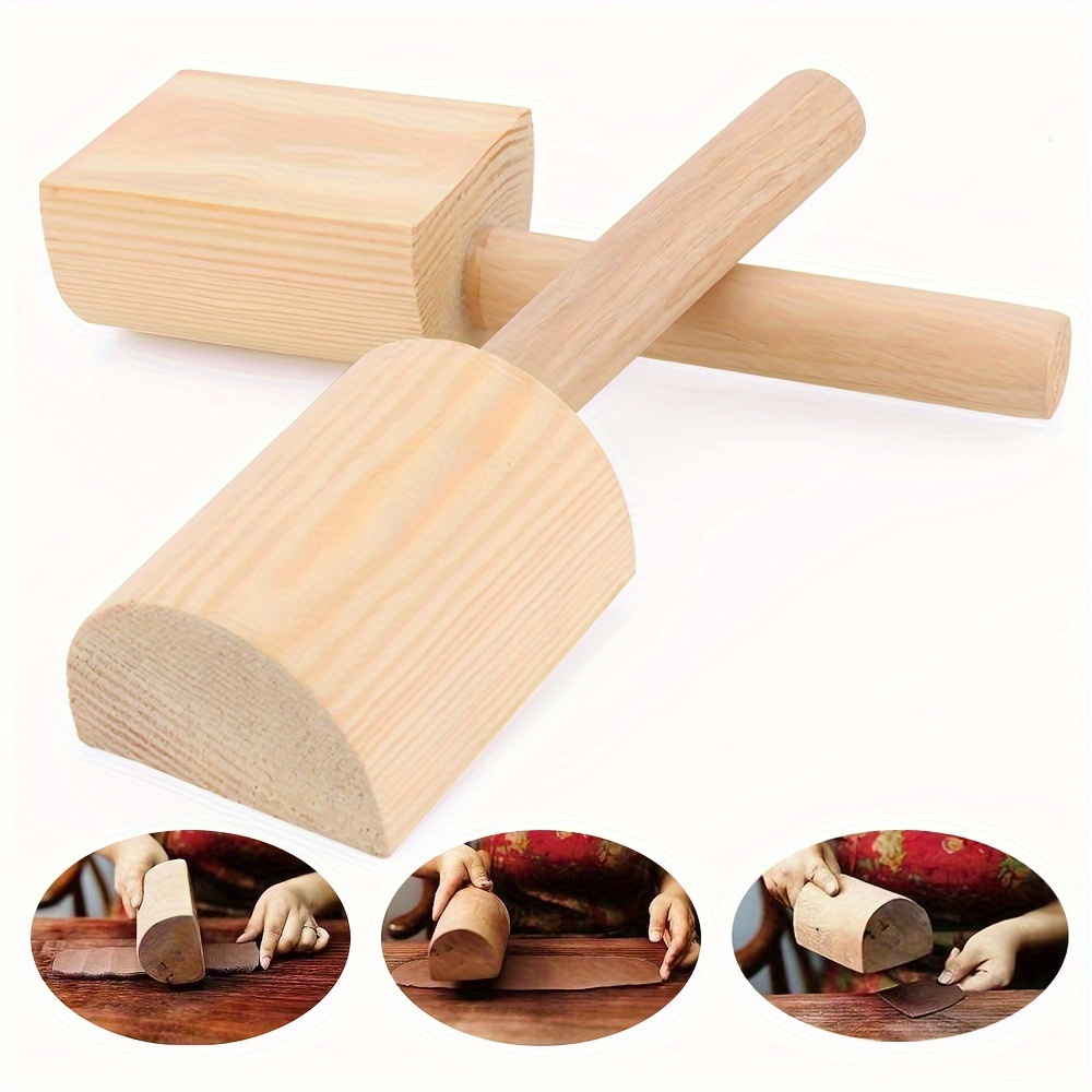 Pottery Clay Sculpture Rolling Pin Wood Material 30cm Length 4cm