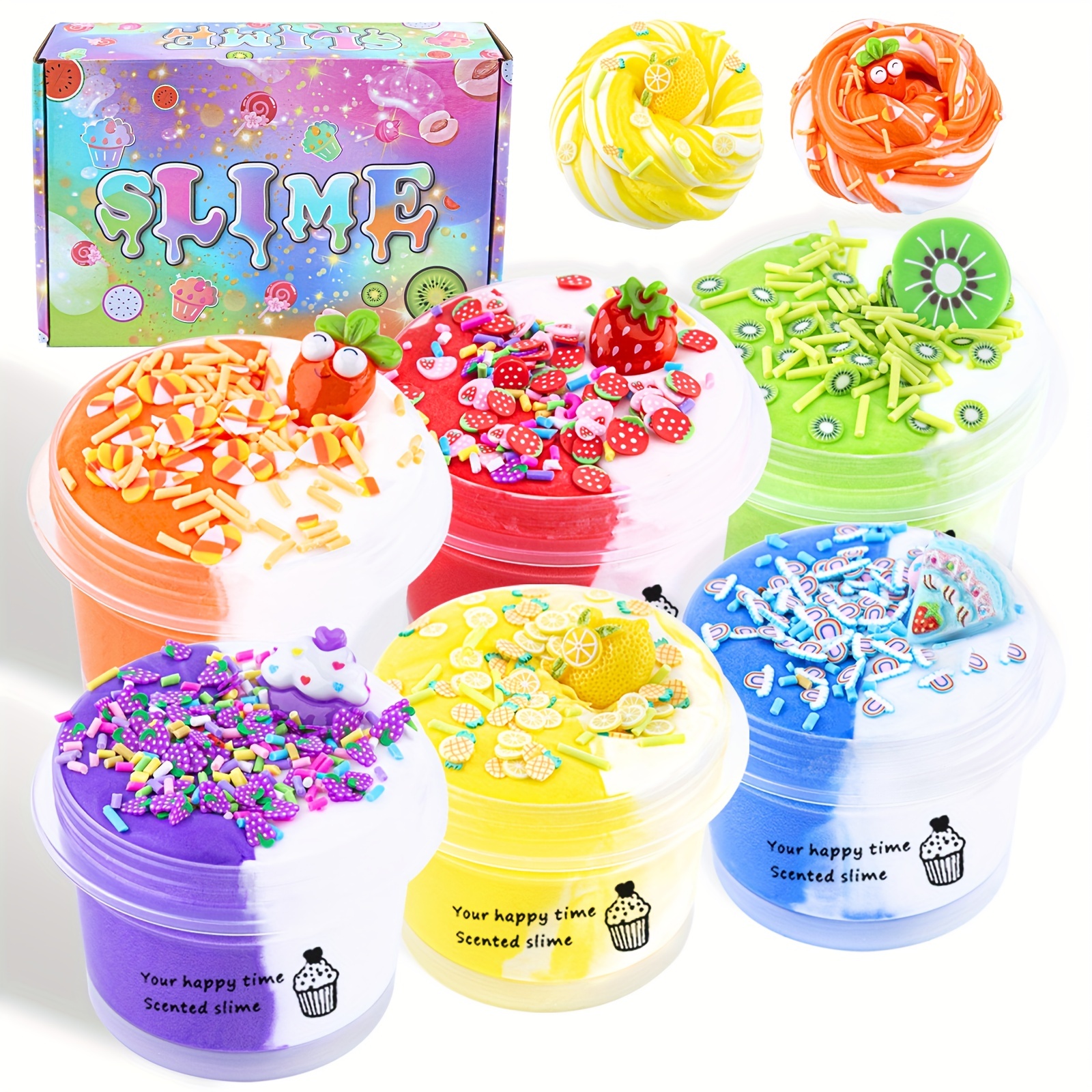 Ice Cream Charm Slime Kit Girls Slime Kit Diy Butter Foam - Temu