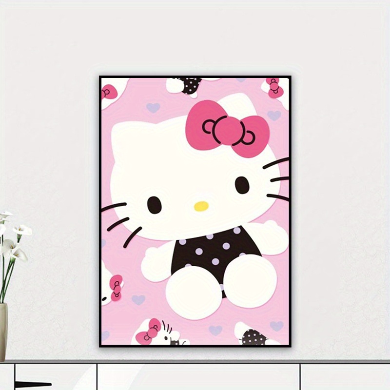 30*40cm/11.8*15.75inch Diamond Painting Kit Sanrio Hello Kitty Full Round  Diamond Mosaic 5D DIY Diamond Art Home Decoration
