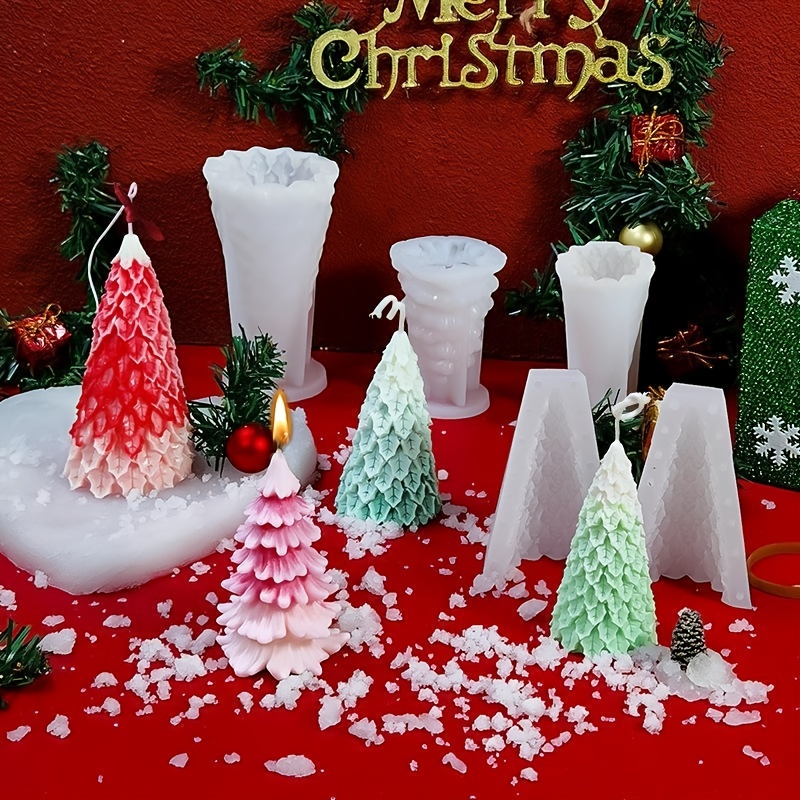 3D Christmas Pine Cone Silicone Candle Molds Beeswax Candles Making Mold DIY