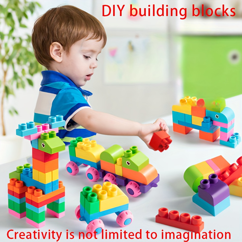 Unih Foam Building Blocks for Girls and Boys, Eva Soft Stacking Blocks Gift for Toddlers 2 3 4 Year Old