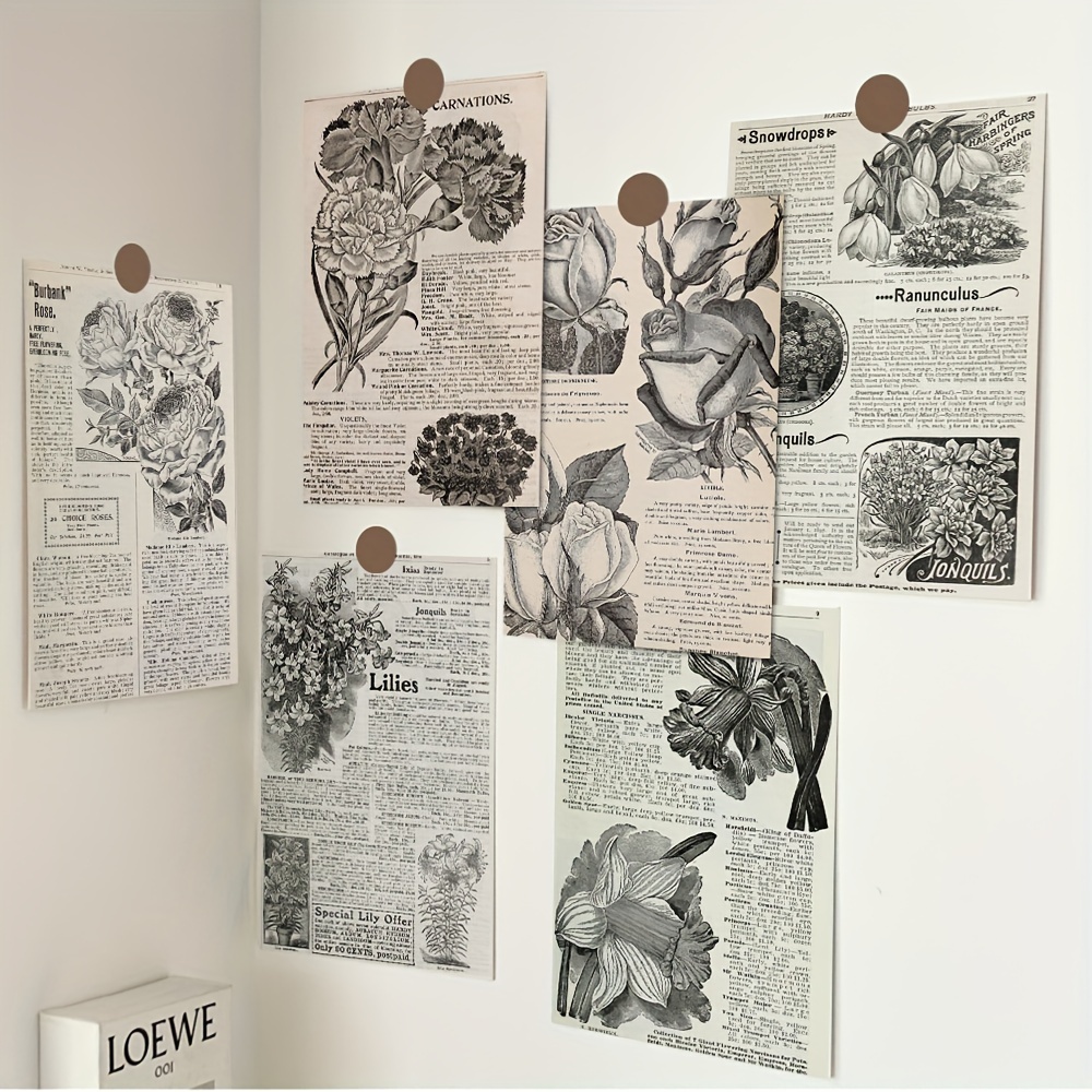 Bio Postcards Botanical Department Wall Stickers Room - Temu