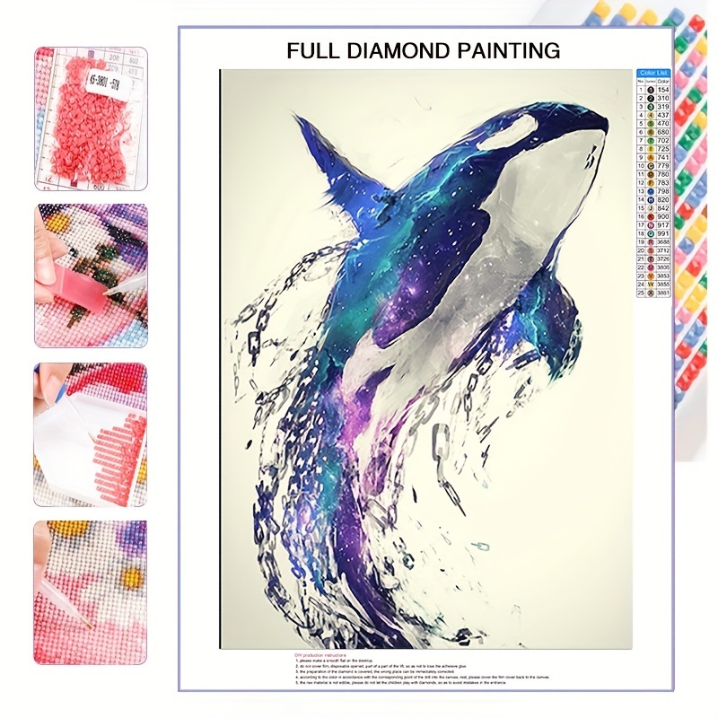 Kit de pintura con diamantes-diseño ballena