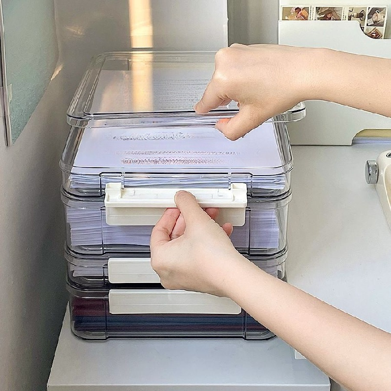 40 Pieces Folder Scrapbook Paper Storage Clear Paper Storage