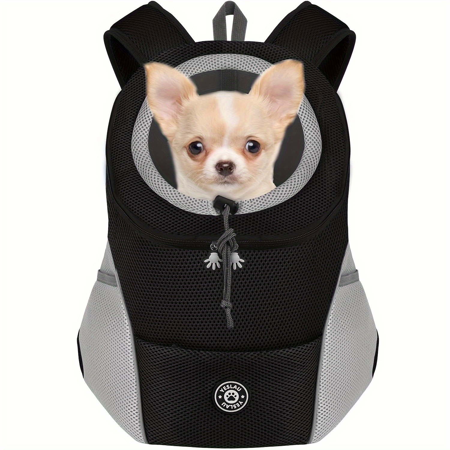 Transportín para perros con bolsillo y cremallera, asiento de coche  portátil para mascotas con almacenamiento, cesta de viaje elegante y segura  para