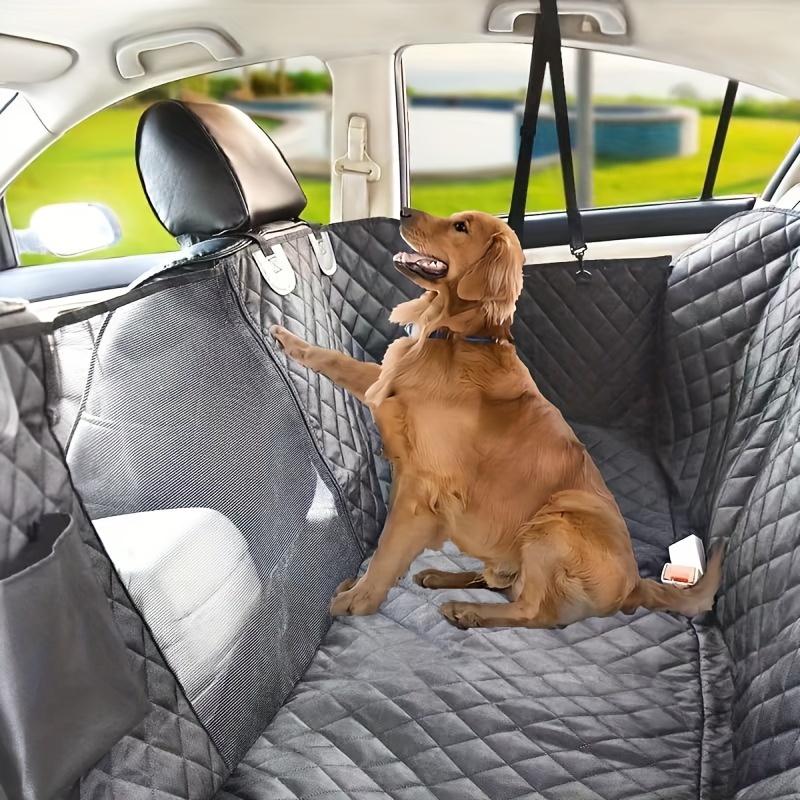 Housse de siège d'auto pour chien, protecteur de siège arrière en tissu  Oxford 600d, protecteur de banquette arrière imperméable et antidérapant  avec vitre visuelle et