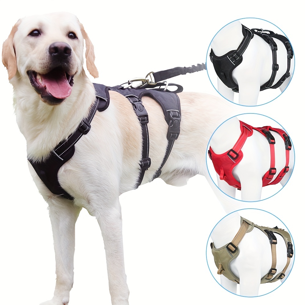 Arnés táctico para perros pequeños con asa, chaleco de servicio militar y  correa para entrenamiento al aire libre, caminar, senderismo, ajustable