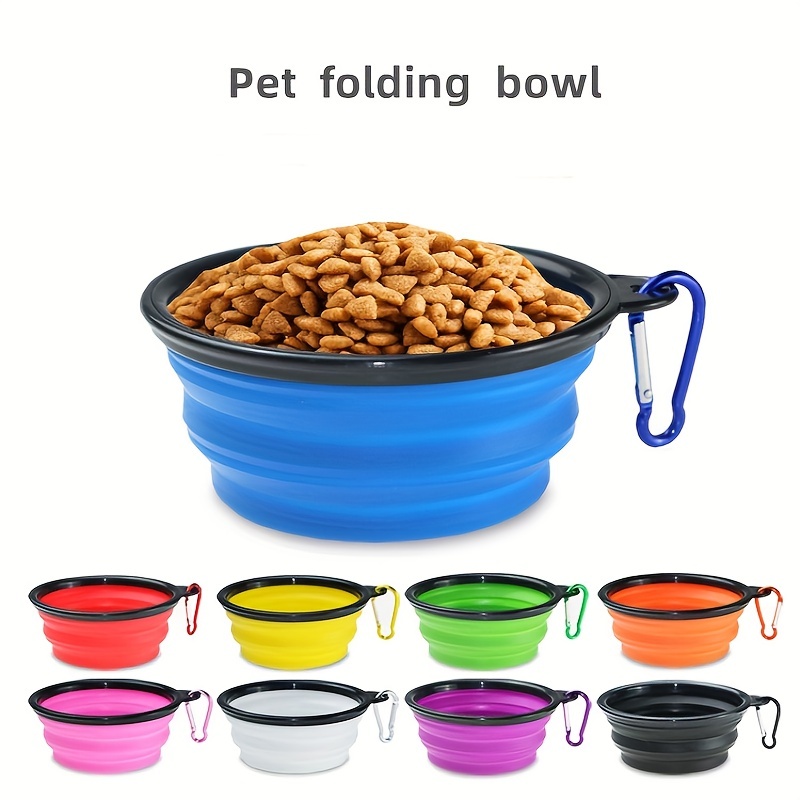 500ML Collapsible Camping Bowl with Lid-Lightweight Silicone Foldable  Travel Bowl-Expandable Folding Reusable Portable Bowl-Microwave and Fridge  Food