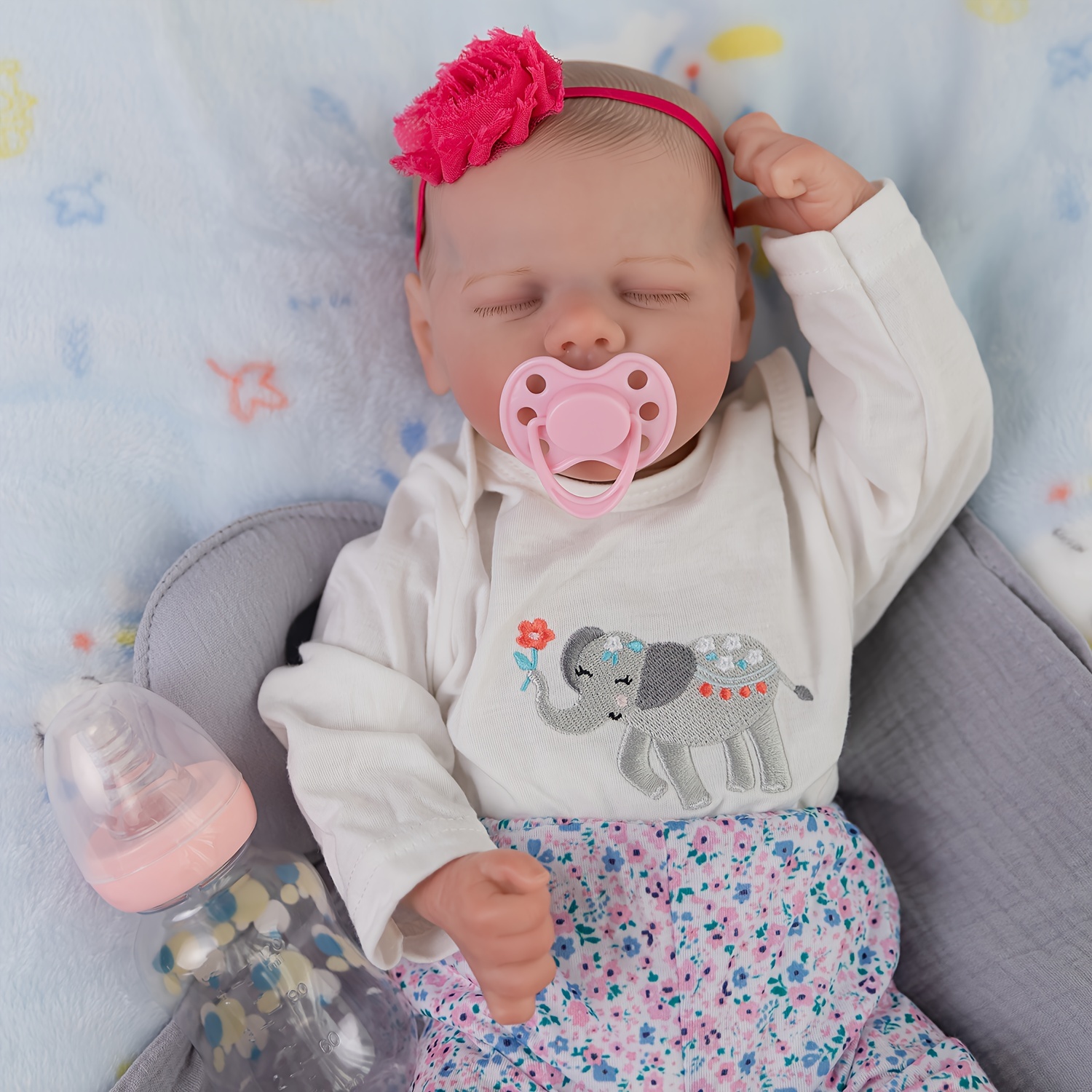Muñecas bebés Reborn durmiendo, bebés niñas recién nacidas realistas de 18  pulgadas, silicona de vinilo suave, para niñas a partir de 3 años, set de  regalo de muñeca Reborn : Juguetes, bebe
