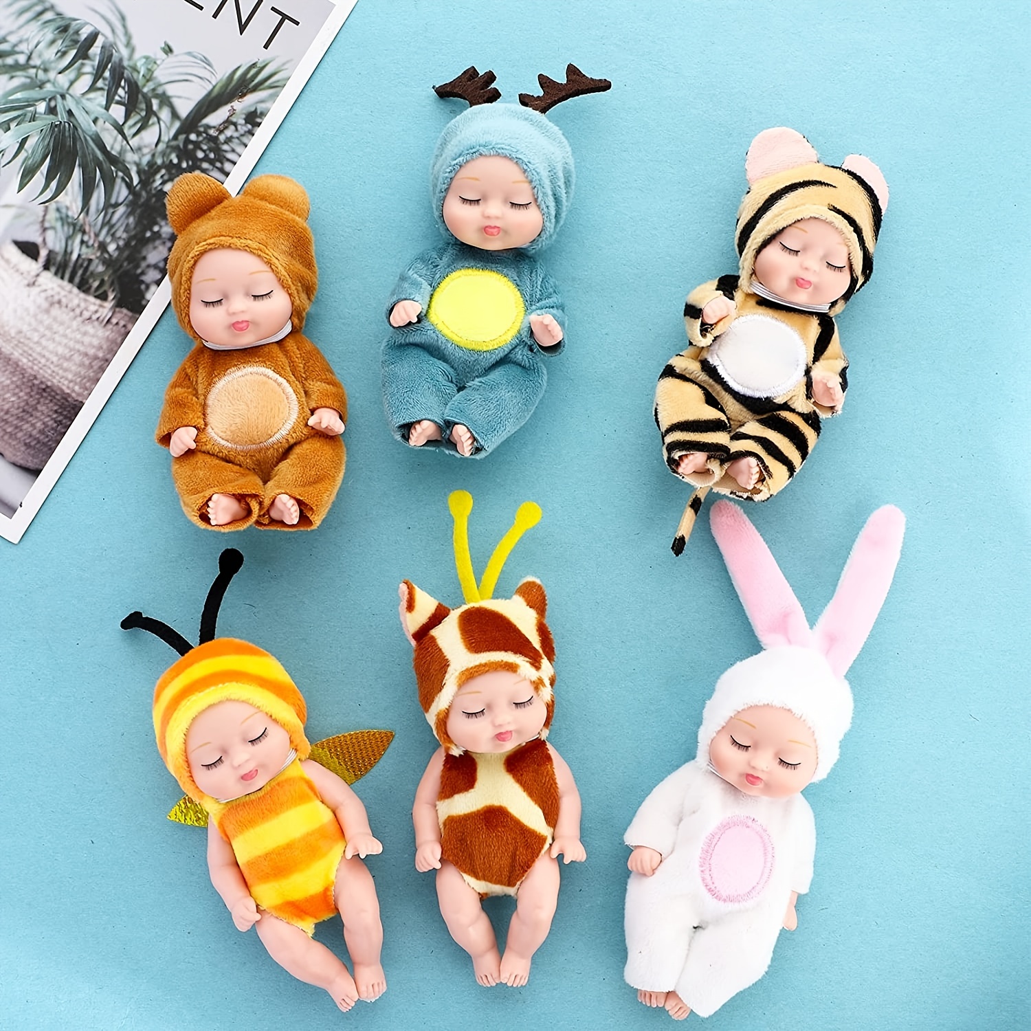1.2’’ Model Mini Baby Dolls Miniature Model Baby Figurine Micro Decor for  Cake Toppers & Baby Shower Scaled Statue 10PCS