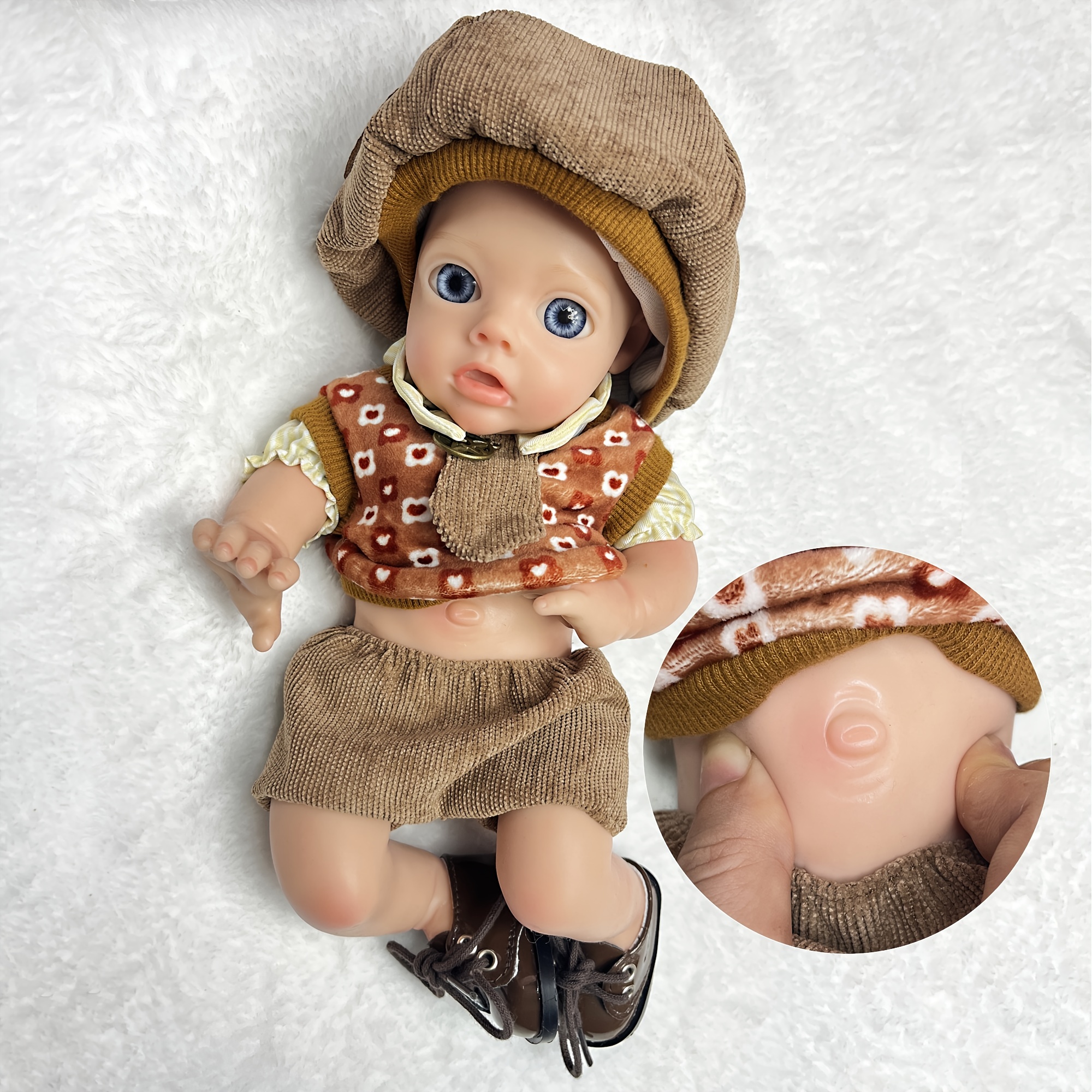 Muñecas Reborn de silicona de cuerpo completo para niños, muñecas realistas  de 22 pulgadas para recién nacido, anatómicamente correcta, lavable