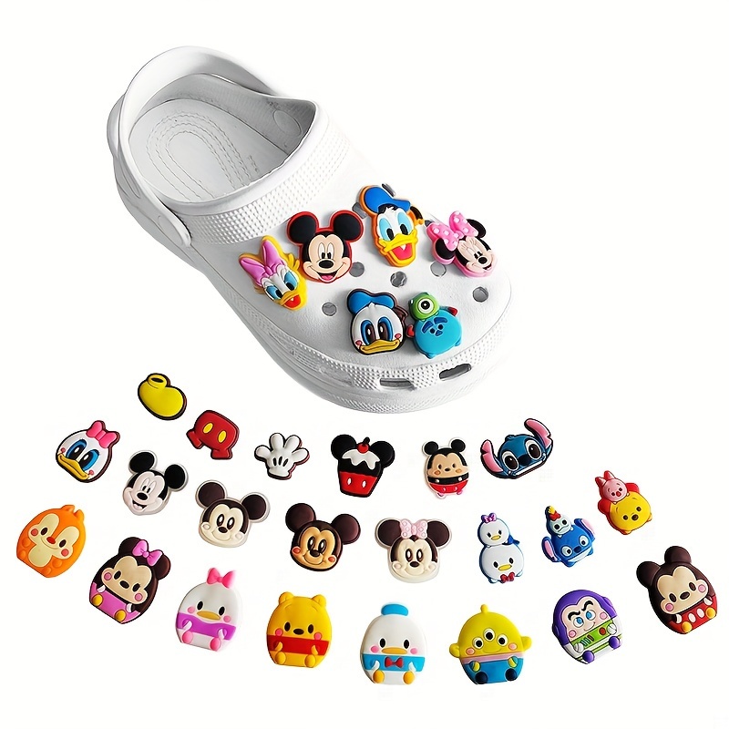 1pcs Sale Cute Minnie Mouse Bow-Knot PVC Shoe Buckle Wholesale Cartoons  Croc Charms Accessories Decorations Kid X-mas Party Gift
