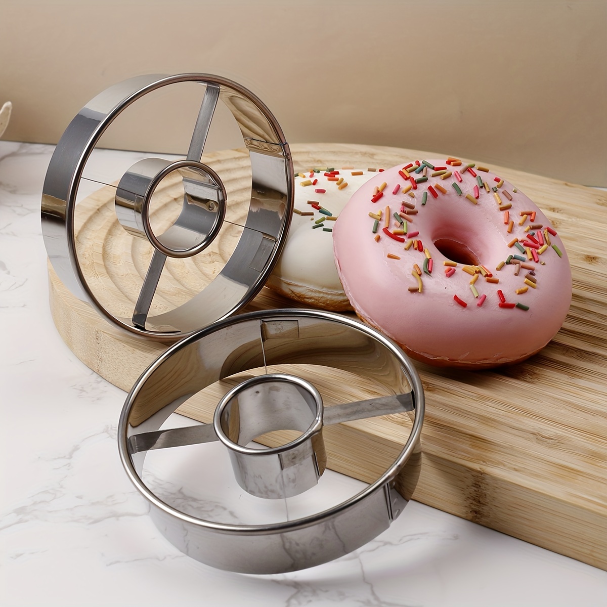 Large Round Cookie Cutter 5, Biscuit Cutter, Circle Cookie Cutter for  Baking, Small Cake Cutter, Dough Cutter, Coated with Soft PVC for Protection