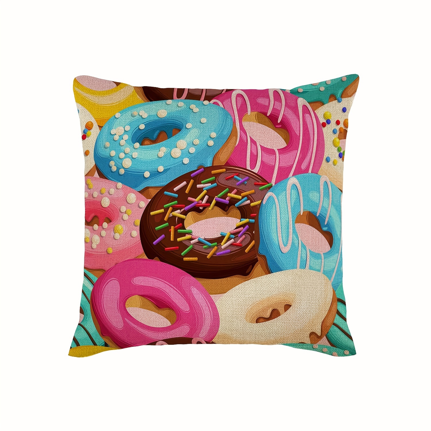 3D Creative Cute Chocolate Donut Pillow Cushion Single Hole