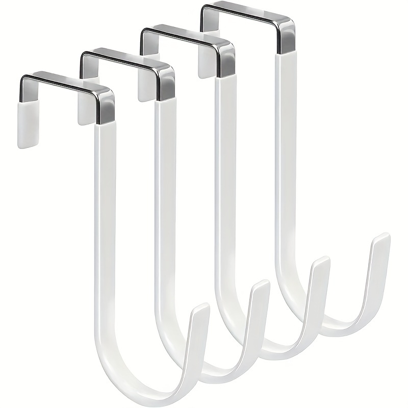 Dropship 1/2/4pcs Over The Door Drawer Cabinet Hook; 304 Stainless Steel  Double S-Shaped Hook Holder Hanger Metal Heavy Duty-Free Punching Door Back Hanging  Clothes Hook Organizer to Sell Online at a Lower