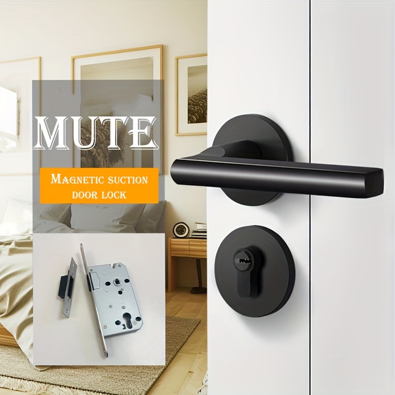 Comprar Juego de cerradura de manija de puerta Universal, cerradura de  Puerta de dormitorio silenciosa de aleación de aluminio para el hogar