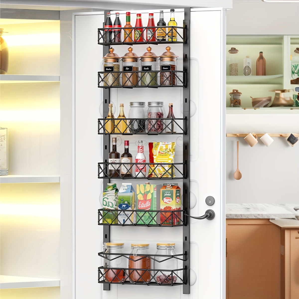 Sorbus Organizador de refrigerador con ruedas – Organizadores de  refrigerador rodantes y almacenamiento de diseño transparente con divisores  y asas