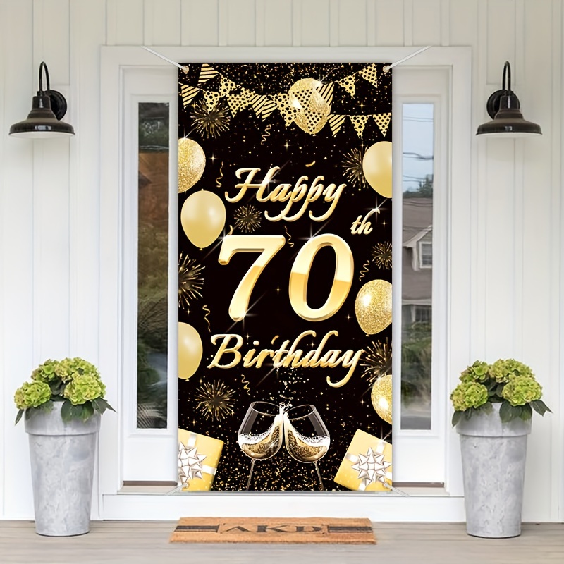 1pc, Decorazione Banner Buon Compleanno (109.98x179.83cm) Happy 70th  Birthday Banner Sfondo, 70 Anni Vecchie Decorazioni Forniture Per Feste Per  Donne