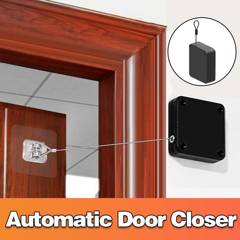 Cerrador de puerta plano resistente, recubierto de polvo, cierre automático  ajustable para puertas de madera y vinilo, funciona muy bien para puertas