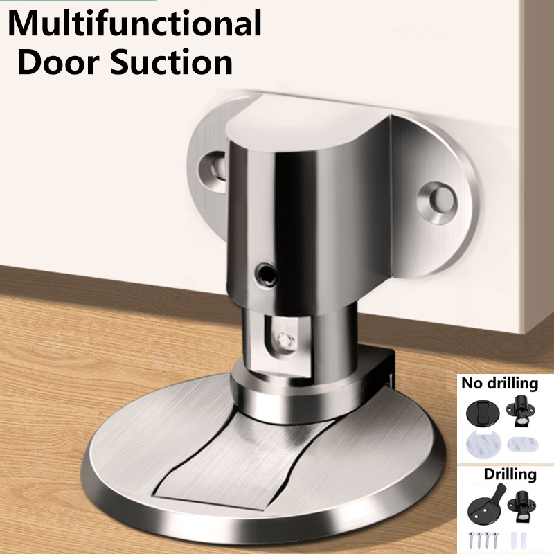 Door Stopper, Magnetic Door Stop, Soft-catch Magnetic Door Catch, Door Hold  Open, Stainless Steel, Brushed Satin Nickel Chrome, Hold Your Door Open