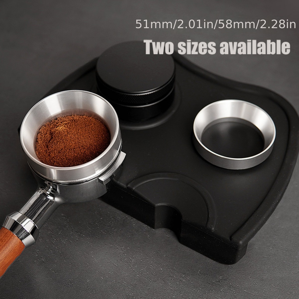 Espresso Knock Box Coffee Machine Accessories Fit 2.28inch Rectangular  Tamper US