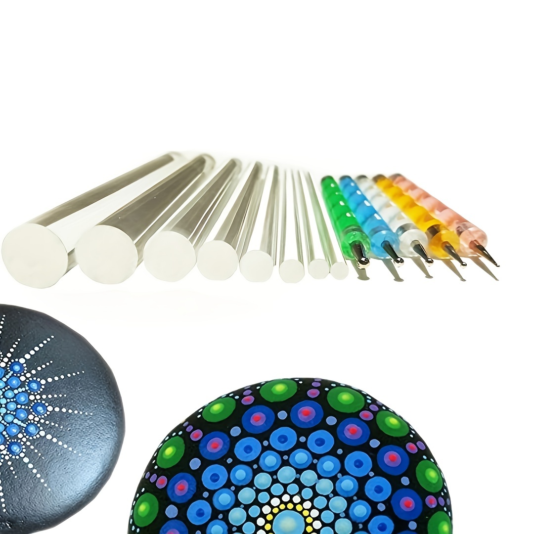 Meuxan 13 Piece Ball Stylus Dotting Tools for Rock Painting Clay Pottery Modeling Design
