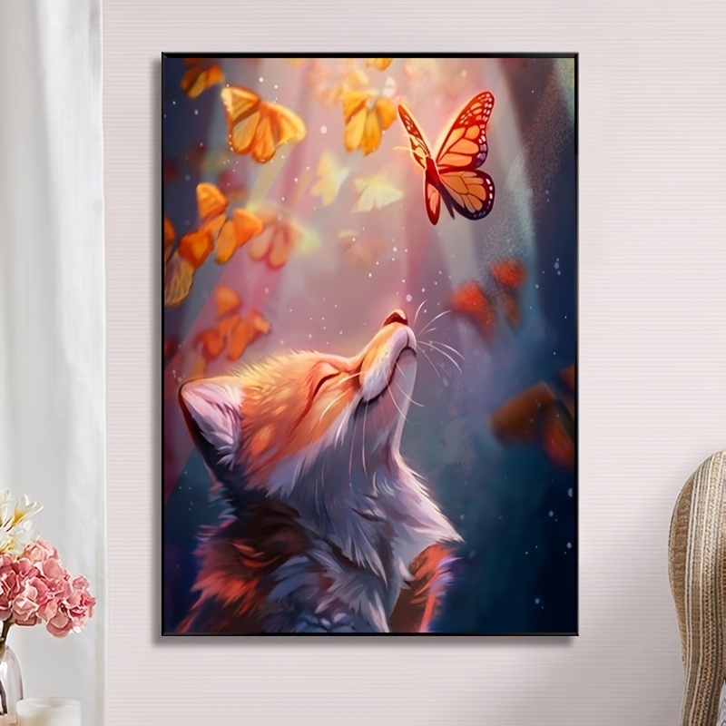 Acrylic Fox Diamond Painting Desktop Ornaments Kit for Home Office