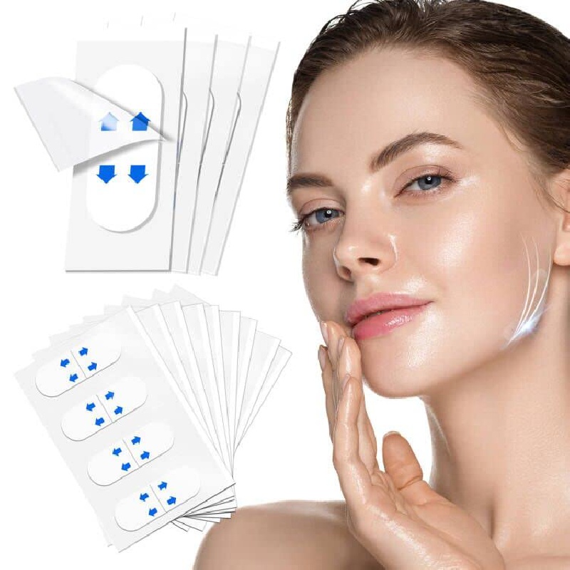 West&Month Facial Lifting Patch 40Pcs Invisible Waterproof V-Shaped Facial Makeup  Tape Breathable Lifting Facial Skin Loose And Sagging 
