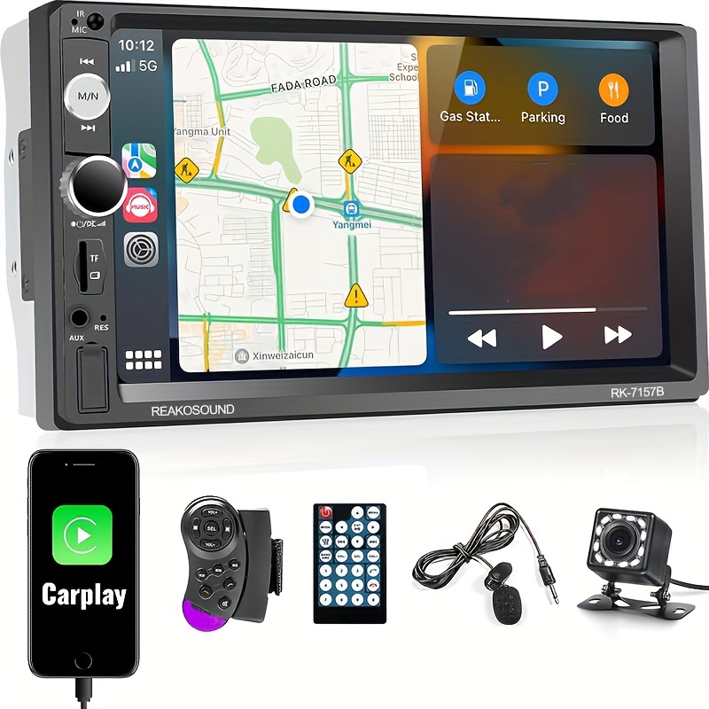 Hikity Estéreo Android para automóvil de 10.1 pulgadas, pantalla táctil,  radio de coche, receptor de audio de coche de doble DIN con navegación GPS