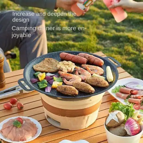 Portable Frying Smokeless Tray Lightweight Induction Grill Pan Indoor  Outdoor Picnic Household BBQ Camping 