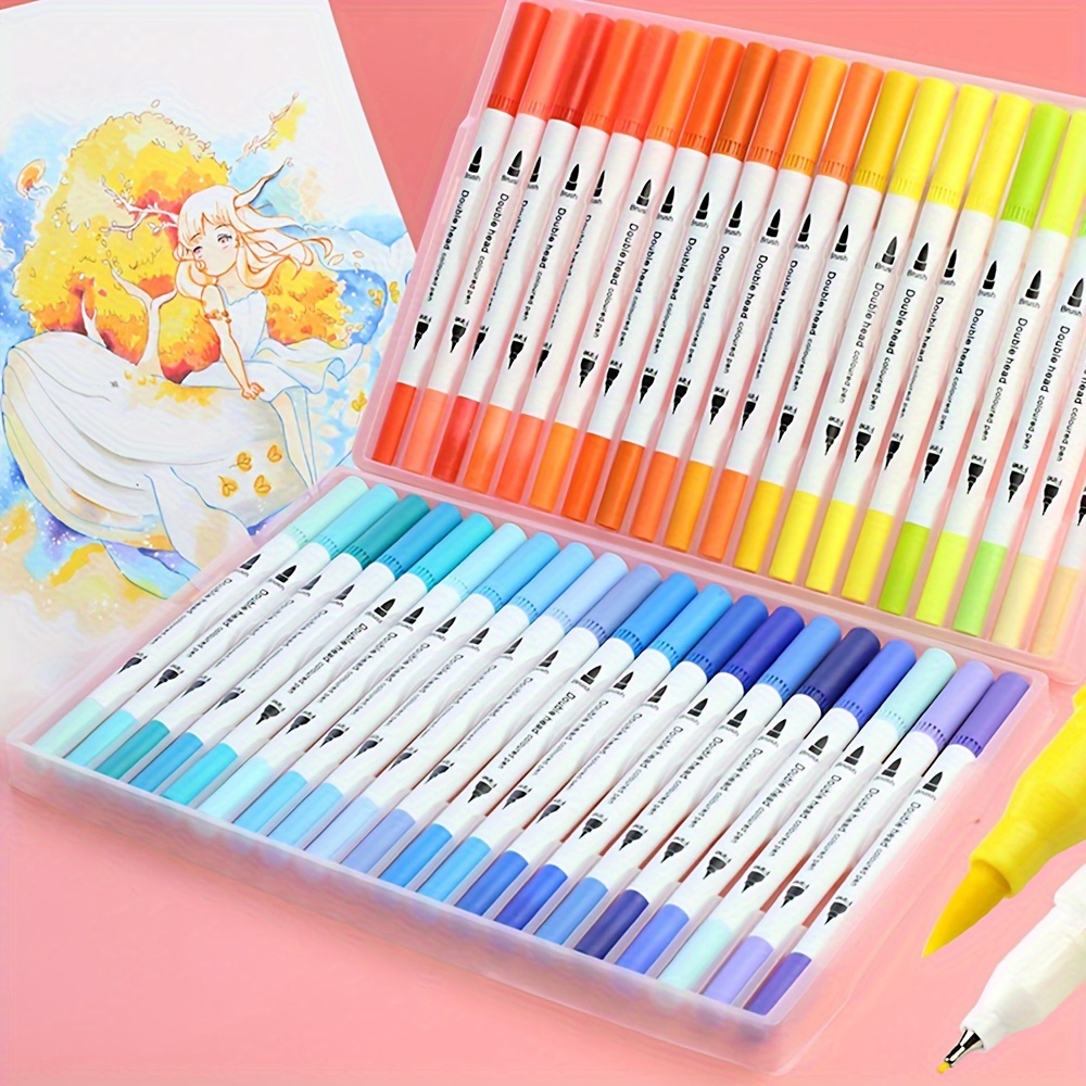 Water Marker Soft Tip Double Tip Watercolor Pencil Color - Temu