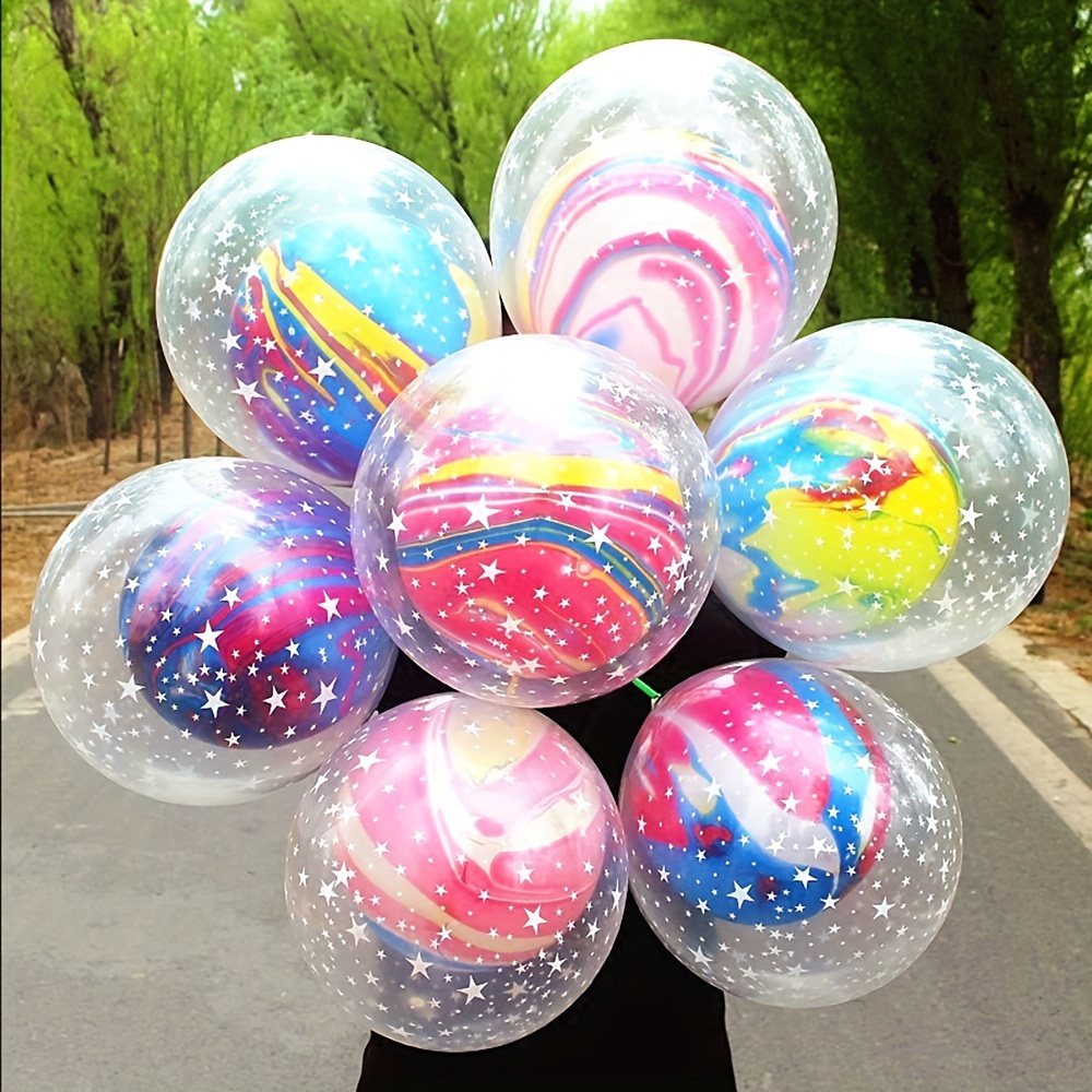 Ballons d'anniversaire confettis multicolores Hello 18