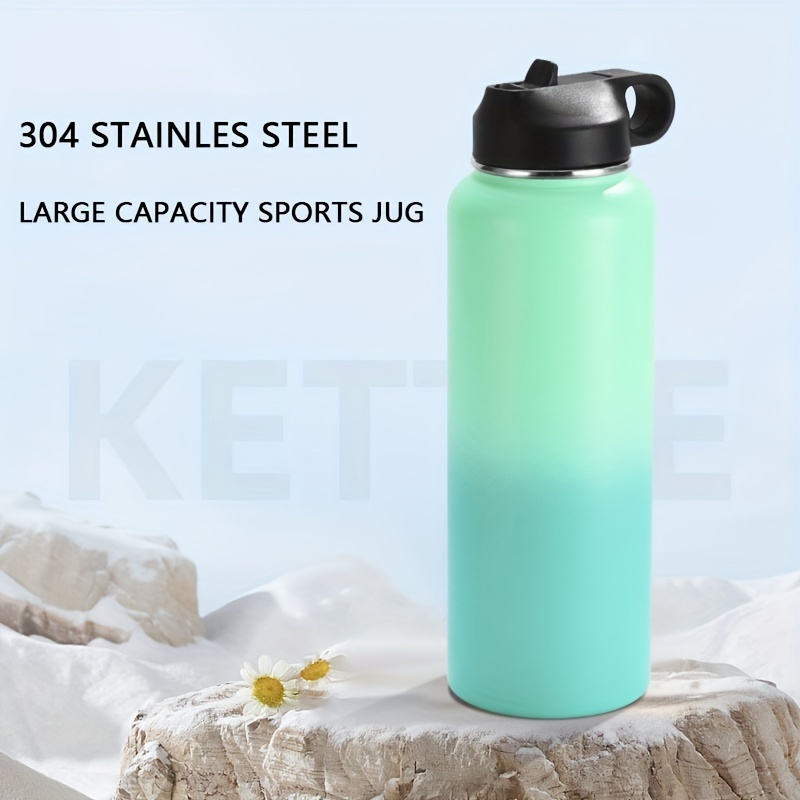 1pc Stainless Steel Insulated Bottle, Mint Green Double Layer