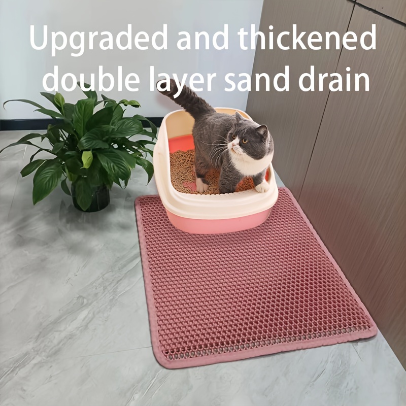 Cat Litter Mat Anti tracking Litter Mat Double Layer - Temu