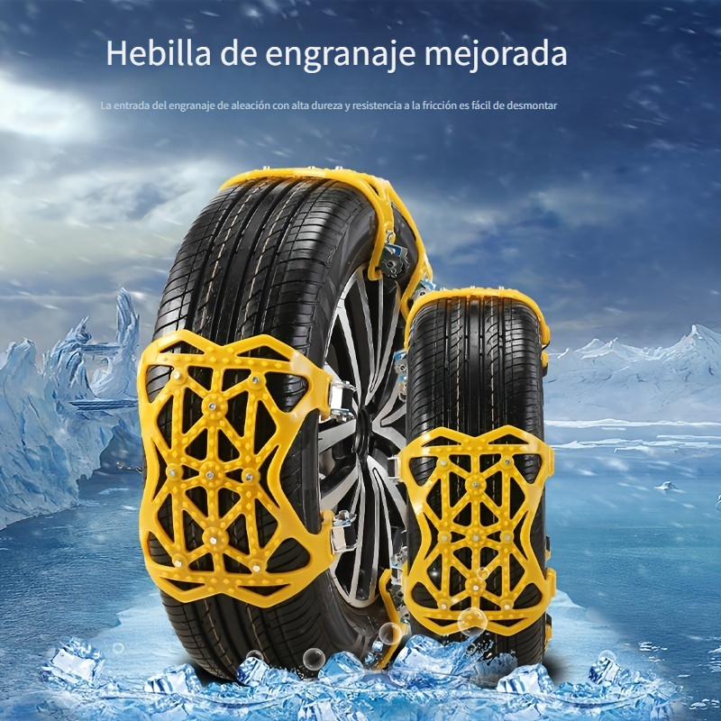 6pcs Cadenas De Nieve Para Coche Resistentes Al Desgaste Y Duraderas Cadena  Antideslizante Para Neumáticos Universal Resistente A La Intemperie Cadena