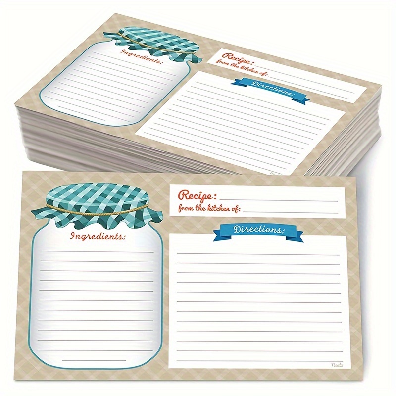 Kitchen Recipe Card Set Diy Recipe Card Recipe Card Box For - Temu Austria